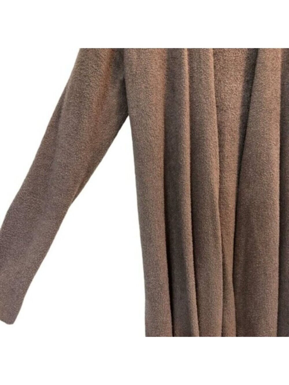 Barefoot Dreams | Taupe Open Waterfall Cardigan Sweater Size Small/Medium - Picture 3 of 9